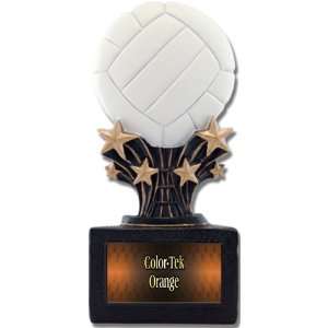 Shooting Star 6 Custom Volleyball Resin Trophies ORANGE COLOR TEK 