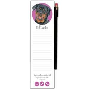   Note Pad with Pencil, Dog Breeds, Rottweiler