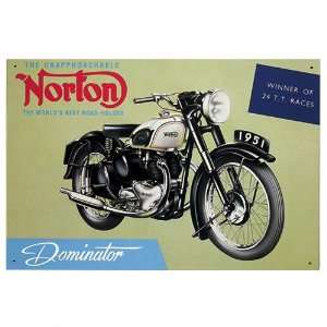  Norton Dominator Motorcycle Sign