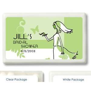 Baby Keepsake Green Bridal Theme Personalized Mint Container Favors 