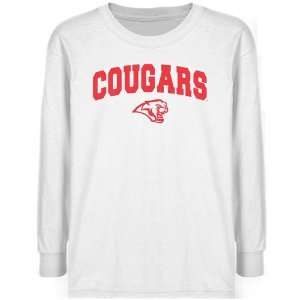  Houston Cougars Youth White Logo Arch T shirt  Sports 