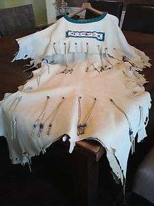 Native American Indian Beaded Buckskin Dress  