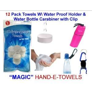 PK Travel Camping Magic Compressed Towels & Waterproof Case With Water 