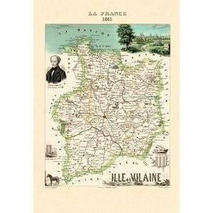  Vintage Art Ille et Vilaine   16048 9