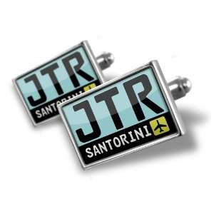 Cufflinks Airport code JTR / Santorini country Greece   Hand Made 