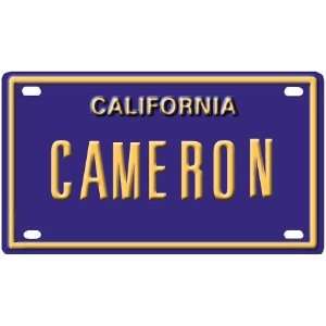  Cameron Mini Personalized California License Plate 