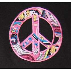 Ann Loren Girls Paisley and Zebra Peace Shirt and Pants Set 