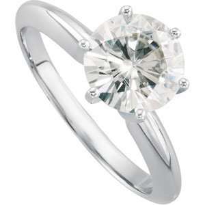 Elegant and Stylish 08.00 MM and 2 ct. Created Moissanite 