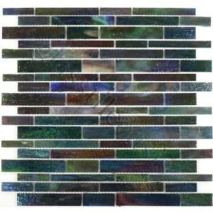   Bricks Purple Brick Victorian Glossy & Iridescent Glass Tile   13193