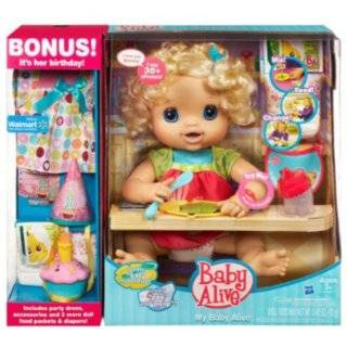 Baby Alive My Baby Alive Doll EXCLUSIVE Birthday Pack   Blonde Doll