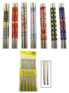 10 Pairs Chinese / Japanese Stainless Steel Chopstick  