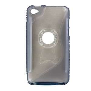  Apple iPod Touch 4 Gray & Clear w/Kickstand Silicone Protector Case 