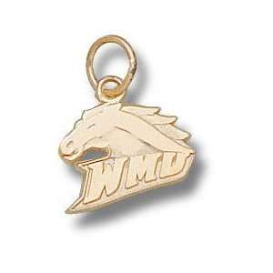  Western Michigan Broncos Solid 10K Gold WMU Bronco 