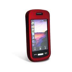Red Snap on Rubber Case for Samsung Solstice A887  
