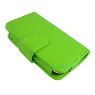 Green WALLET LEATHER CASE COVER SKIN FOR IPHONE 3G 3Gs  