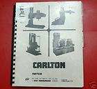 Carlton Model 3A 4A 5A Operator Maintence Parts Manual