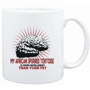 Mug White  My African Spurred Tortoise is more intelligent than your 