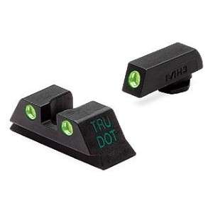 Meprolight Tru Dot Tritium Night Pistol Sights Set Green Glock 17,19 