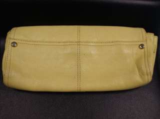JUICY COUTURE Yellow Leather Chain Flap Magnetic Closure Clutch 