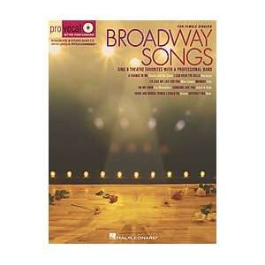  Hal Leonard Broadway Songs For Female Singers Book and CD 