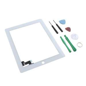  White Replacement Touch Screen Digitizer for iPad 2 with 