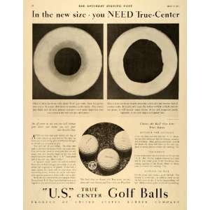  1931 Ad United States Rubber Company Golf Balls X Ray 