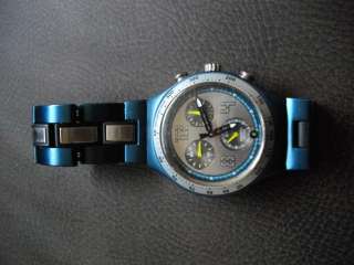 Swatch Swiss Irony Aluminium 4 jewels Water Resistant Blue and Silver 