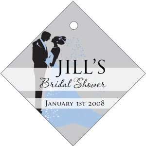   Groom Design  White Diamond Shaped Personalized Thank You (Set of 36
