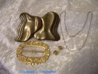   Neck Chain, One Pair Pierced Earrings (Clover/Horse Shoe Design