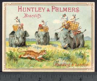 Huntley & Palmers Biscuit Tiger Hunting Safari Elephant  