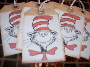Dr. Seuss Cat IN THE Hat Hangtags / Gift tags (144)  