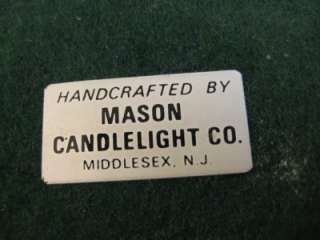 RARE OLD VINTAGE MASON CANDLELIGHT CO. MIDDLESEX, NJ, CANDLE HOLDER 