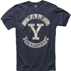  Yale Bulldogs Heathered Midnight Rockers Ring Spun T Shirt 