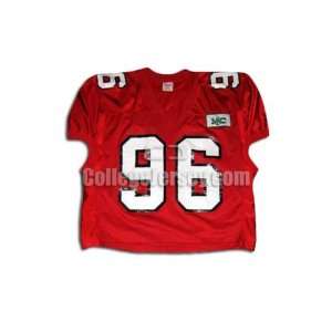  Red No. 96 Game Used Miami Ohio Wilson Football Jersey 