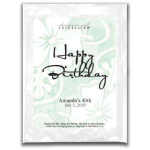  Cocoa SS Wh Happy Birthday Hibiscus Print Green