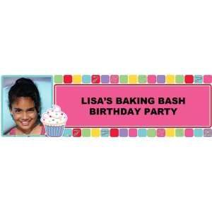  Baking Bash Personalized Photo Banner Large 30 x 100 