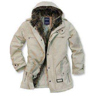 2010 Winter Men Premium Slim Fit Trench Hooded Coat Bei  