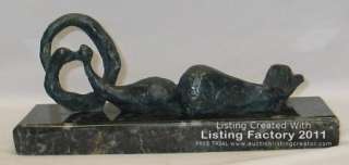 PABLO PICASSO RECLINING WOMAN BRONZE SCULPTURE SIGNED AND NUMBERED 