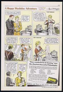 1932 Rinso Detergent New Wringer Tub Washing Machine Ad  