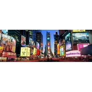  Panoramic View Of Times Square At Dusk Wall Mural