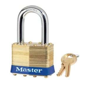  Master Lock 6LF No. 6 Laminated Brass Pin Tumbler Padlock 