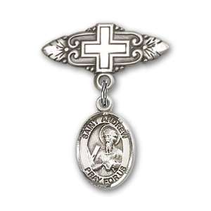 with St. Andrew the Apostle Charm and Badge Pin with Cross St. Andrew 