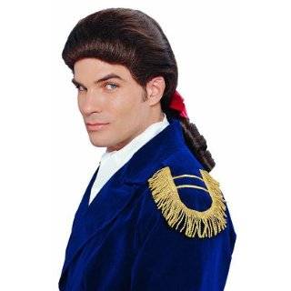 Franco American Brown Colonial Duke Costume Wig with Bow