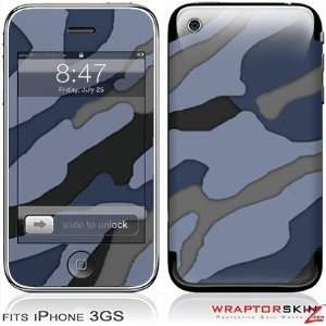   3G & 3GS Skin and Screen Protector Kit   Camouflage Blue Electronics
