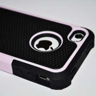   Hard and Soft Plastic Silicon Combination case for iPhone 4 and 4S