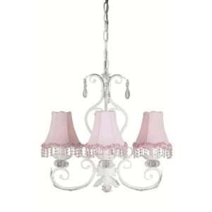   arm silhouette chandelier w/pink pearl shades