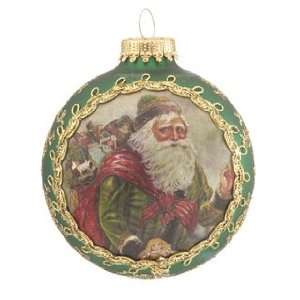    Personalized Dated Santa on Silk Christmas Ornament