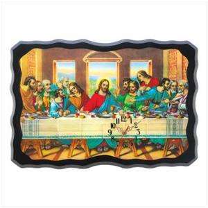   Vincis THE LAST SUPPER Picture 22 x 15 WALL CLOCK~Jesus & Disciples