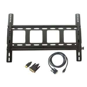  Pyle Great Flat Panel Wall Mount & Cable Package for Home 