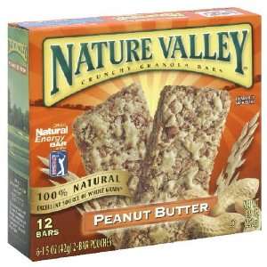 Nature Valley Granola Bars Peanut Butter, 12 Count Box (Pack of 6)